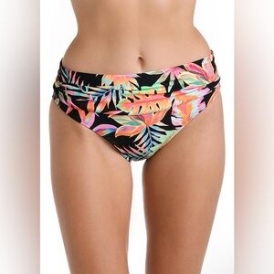 NWT La Blanca Standard Shirred Band Hipster Swimsuit Buttom US 4